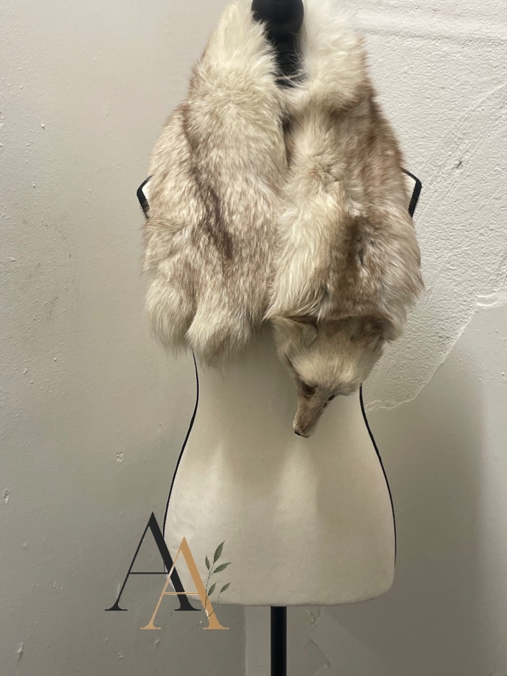 Vintage Handmade Russian Real Fox Fur Full Pelt Head Stole - Pristine Fur